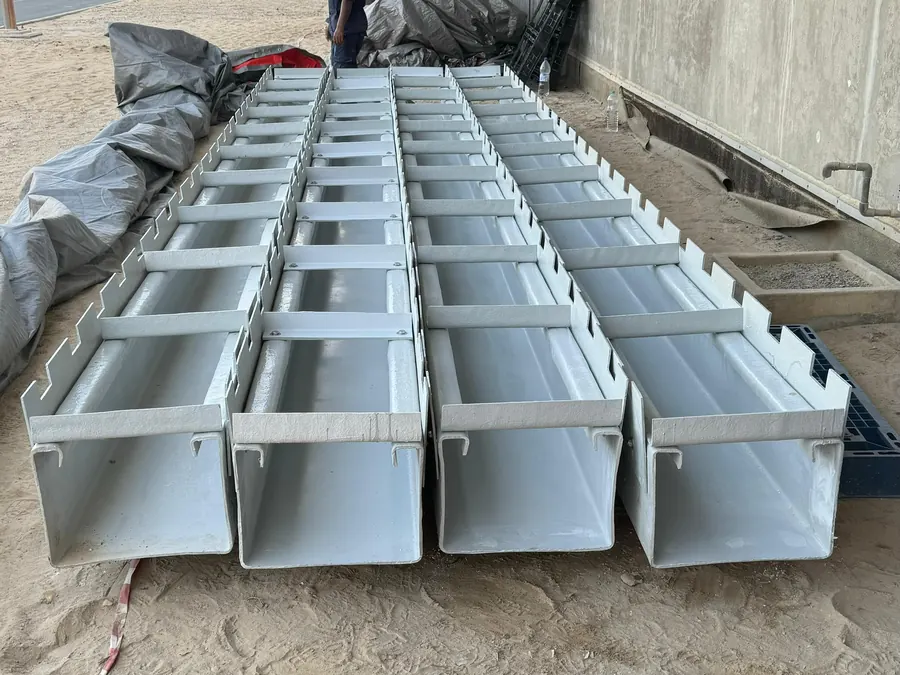 GRP channel sections delivered to site