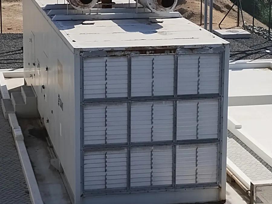 GRP louvred enclosure on a rooftop